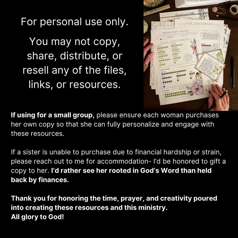 May include: A collection of printed papers with floral illustrations and handwritten notes. The papers include text and charts, possibly for journaling or study. A pen and other stationery items are also visible, suggesting a workspace or study area.