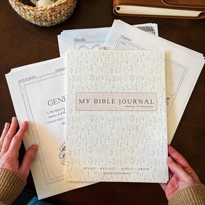 My Bible Journal: hele bijbel + gebedsdagboek, trackers, traceables en cutables (digitaal)