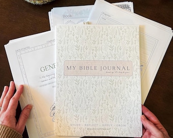 Mi Diario Bíblico: Biblia completa + Diario de oración, hojas de seguimiento, plantillas para calcar y recortables (digital)