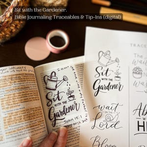Sit With the Gardener: Bible Study and Journaling Set with Traceables, Tip-Ins, and Study Help  (digital)