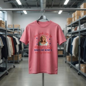 Rolig 4 juli-t-shirt, blond bombshell varmkorv ordvits t-shirt Watermelon