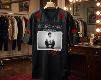 Bruno Mars Romantic Tour-jersey, Bruno Mars Tour-kleding, Bruno Mars Graphic-jersey