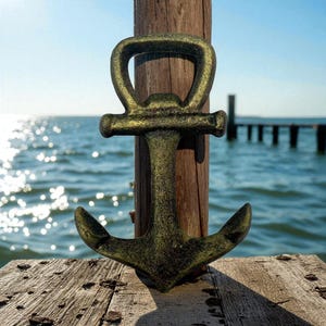 Anchor Bottle Opener, Nautical Barware, Rustic Bronze Beer Opener, Cast Iron Home Bar Decor, Groomsman Gift, Gift for Dad, Sailor Gift