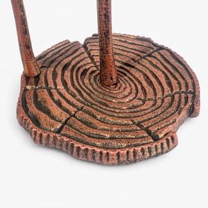 Mushroom Paper Towel Holder, Rustic Copper Cast Iron Kitchen Decor, 13" Bild 5