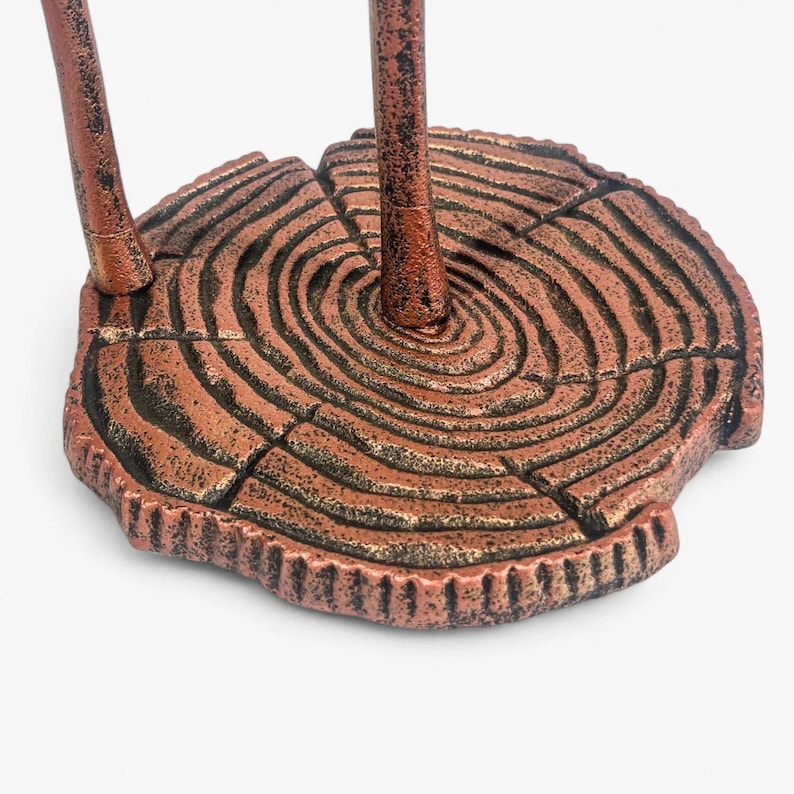 Mushroom Paper Towel Holder, Rustic Copper Cast Iron Kitchen Decor, 13" Bild 5
