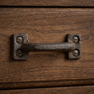 Arched Drawer Pull, Cast Iron Vintage Cabinet Pull Hardware, 3.5"