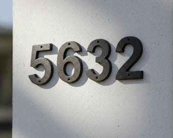 House Address Numbers, 5 Inch Cast Iron for Door or Mailbox