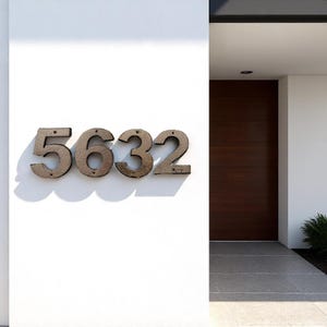 Cast Iron House Numbers, Cast Iron Numbers, Rustic Modern Cast Iron Address Numbers