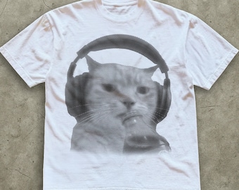 Cat Drinking Softdrink T-Shirt, Funny Gaming Cats Tee, Vintage Feline Meme Top