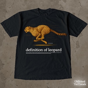 Vintage Leopard Graphic Tee, Retro Laufendes Leopard T-Shirt, Perfektes Geschenk für Tierliebhaber