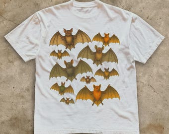Halloween Bat Graphic T-Shirt: Spooky Season Cotton Unisex Tee