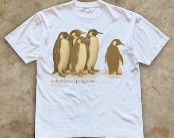 Vintage Penguin Graphic Tee: Y2K Style Cotton T-Shirt