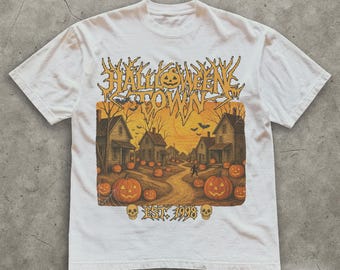 Camiseta vintage de HalloweenTown (1998), camiseta retro universitaria de Halloween, camiseta gráfica de temporada espeluznante