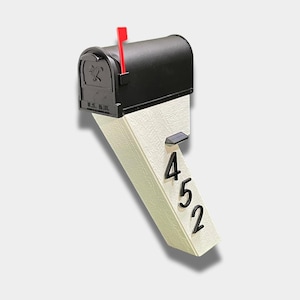 Modern Classic Composite Mailbox with Floating House Address Numbers - Waterproof & Weatherproof Custom Design
