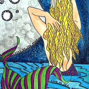 Sirena artwork - pintura de sirena - sirenas - amante de la sirena - sirena - sirena de arte de la pared - sirena impresión - sirena acuarela, arte de la sirena