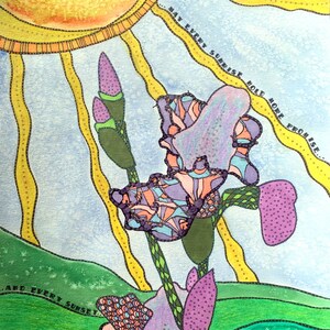 Iris Watercolor Painting - Iris Print - Iris Illustration - Iris Wall Art - Iris&#39;s - Flower Painting - Mothers Day Gift - Flower Prints