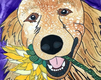 Golden Retriever - Golden - Dog Painting - Dog Artwork - Golden Retriever Painting - Pet art - Pet paintings - Retriever - Dog illustration