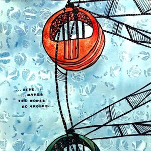 Ferris Wheel Painting - Ferris Wheel Art - Inspirational Painting - Love Print - Watercolor Painting - Girls Art - Inspirational Art