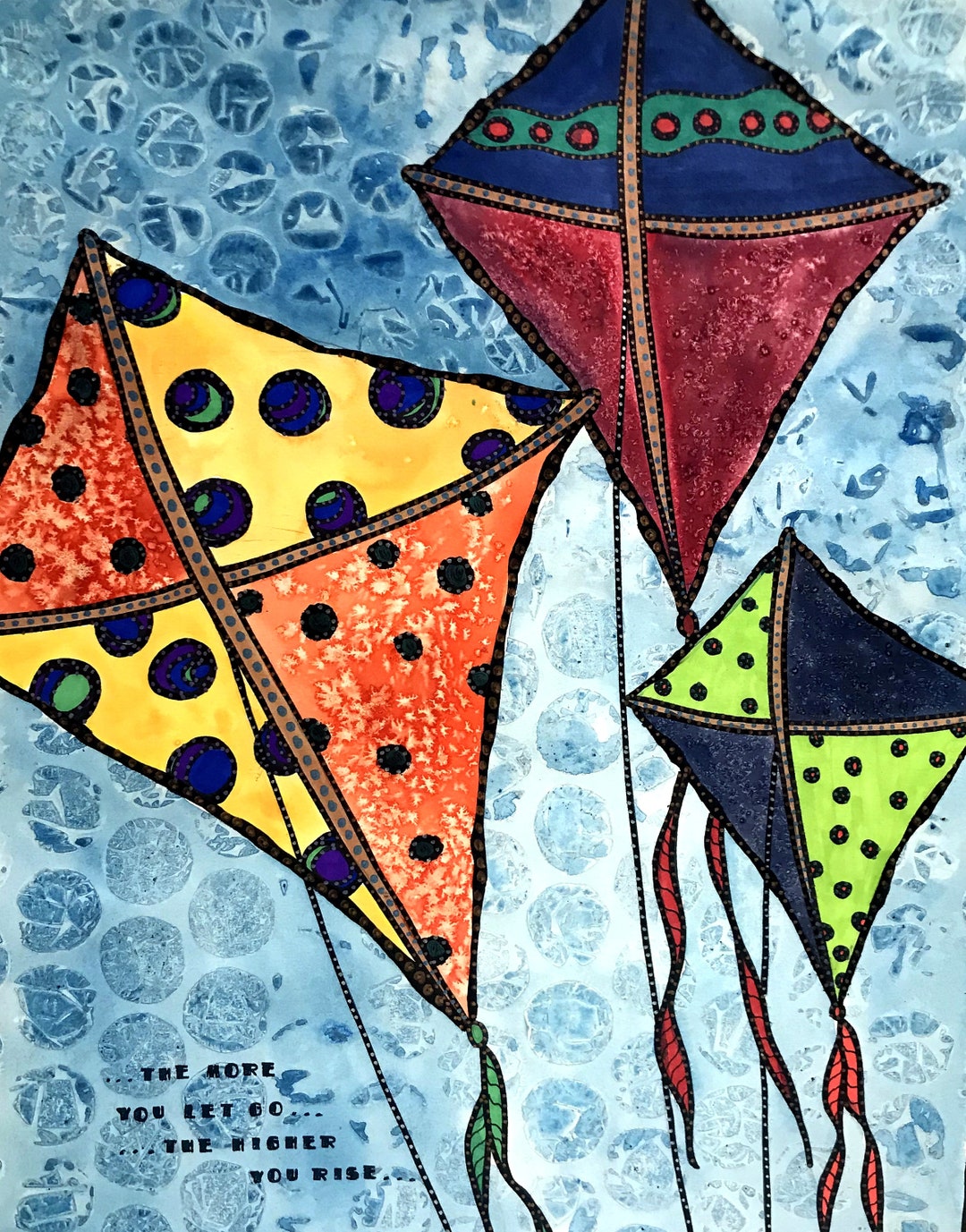Whimsical Art Whimsical Watercolor Kites Kite Art Kite Painting Kite