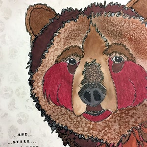 Arte em aquarela de urso marrom - Impressão de arte de urso - Arte de parede de urso marrom - Urso marrom - Urso pardo - Impressões de arte de animais - Impressões de aquarela de animais