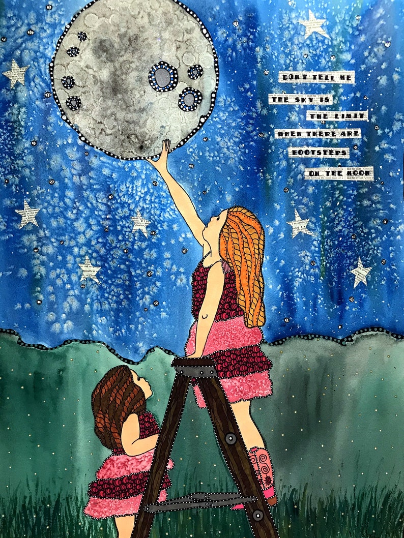 Sister Watercolor Painting, Sister Painting, Sisters, Sister Artwork, Sister Wall Art, Girl