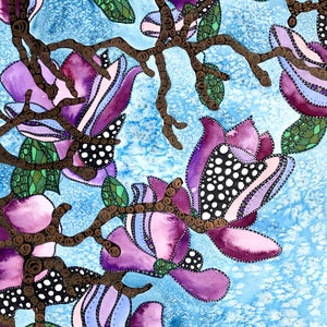 Magnolia Art Print - Magnolia Painting - Magnolia Watercolor Print - Flower Painting - Flower Wall Art - Magnolias -