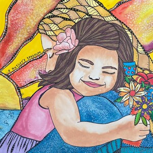 Mother and Daughter Painting, Mother Print, Mother and Child Watercolor, Mothers Gift, Inspirational Art, Whimsical Art, Mothers Day, Mom