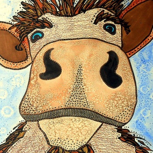 Cow Watercolor Print - Animal Watercolor Print - Cow Painting - Art Prints - Farm Animals Artwork - Charlie the Cow - Fine Art Prints