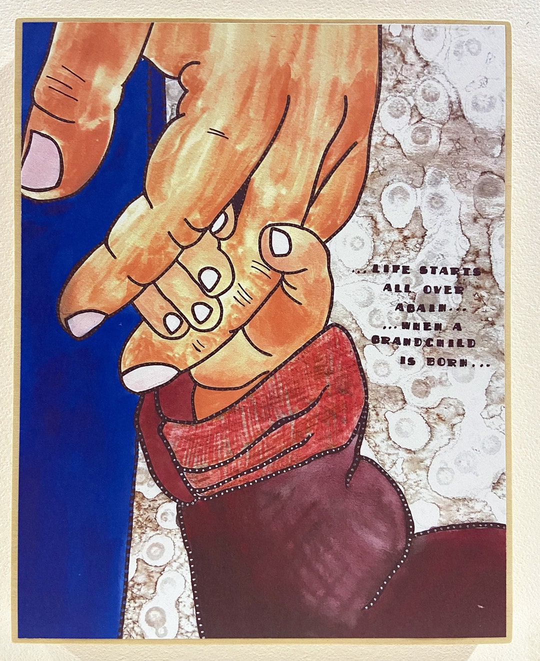 Grandparent Art Grandpa Artwork Grandma Painting Etsy