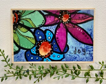 Magnet Art - Flower Magnet - Joy Magnet - Joy - Magnet