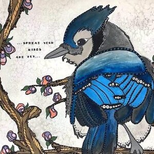 Bluejay Painting, Bluejay Print, Bird Lovers, Bird Art, Bird Watercolor, Bluejay Poster, Bluejay Art, Bluejay,  Bluejay Wall Art, Bird Wall