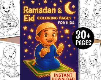 Ramadan & Eid Coloring Book PDF for Kids – Islamic Activity Pages Printable
