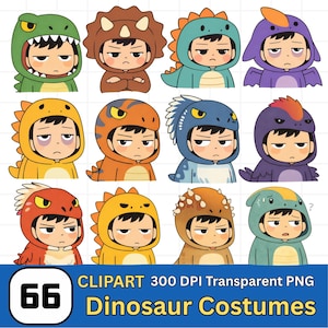 Dinosaur Costume Kids Clipart PNG | Preschool Classroom Visual Schedule - 66 PNG Commercial Use