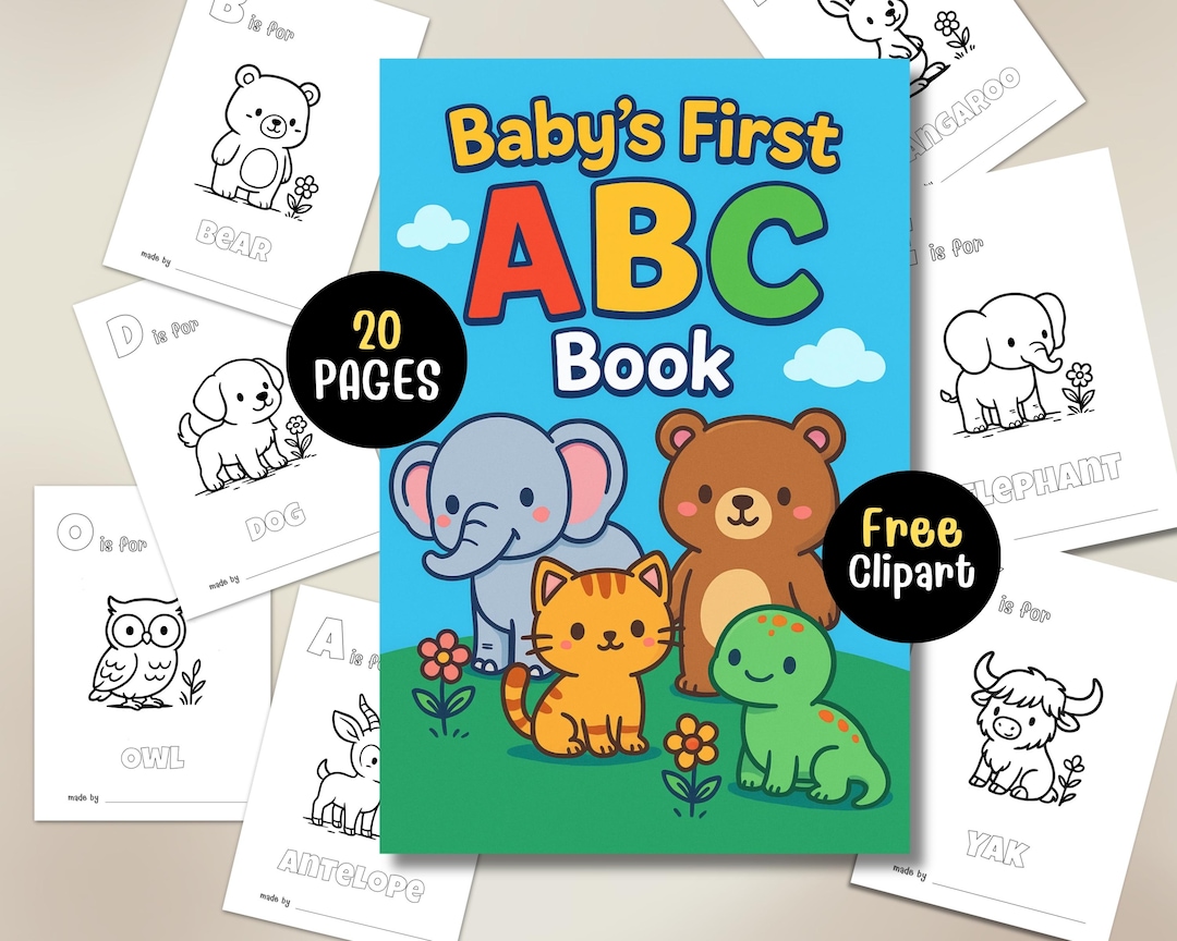 Animal ABC Coloring Book for Toddlers: Printable Learning (PDF) - Etsy