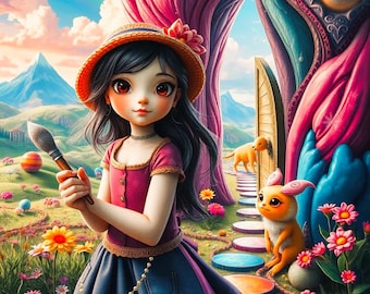 Nina and the Secret Door Storybook , Magical Kids Ebook PDF , Fantasy Children's Bedtime Story , Digital Download Fairy Tale Book