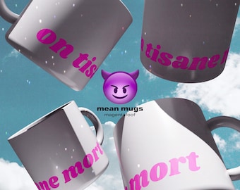 on tisane mort - cadeau pour les amis, accessoires pour le thé, cadeau d'anniversaire unique, mug personnalisé drôle, mug méchant