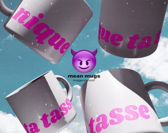 nique ta tasse - cadeau pour les amis, accessoires pour le thé, cadeau d'anniversaire unique, mug personnalisé drôle, mug méchant