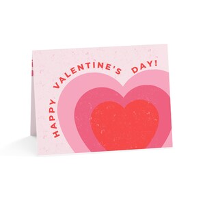 Biglietti di auguri a forma di cuore per San Valentino / Disegni carini e colorati per i propri cari / Set di biglietti fatti a mano, perfetti per coppie e amici