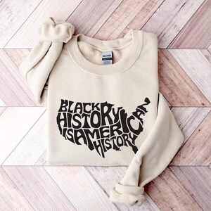 Schwarze Geschichte amerikanische Geschichte USA Karte Sweatshirt, schwarze Geschichte Monat Kleidung, Bürgerrechte Shirt, Gleichheit Hoodie, soziale Gerechtigkeit Rundhalsausschnitt