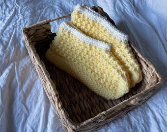 Knit Slippers, Cozy Home Socks, Warm House Shoes, Hygge Gift, Women’s Slipper Socks