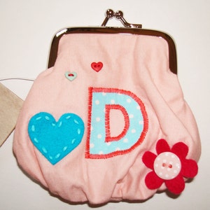 Monedero para niña personalizado con inicial