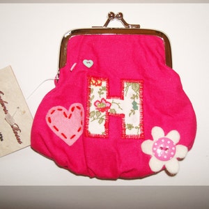 Girls Coin Purse personalised with Initial