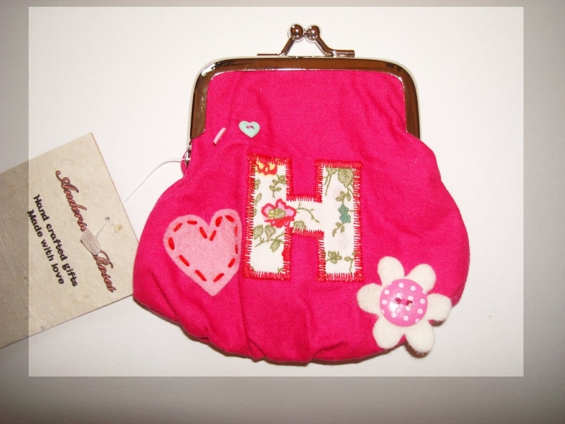 Girls Coin Purse Personalised With Initial Etsy