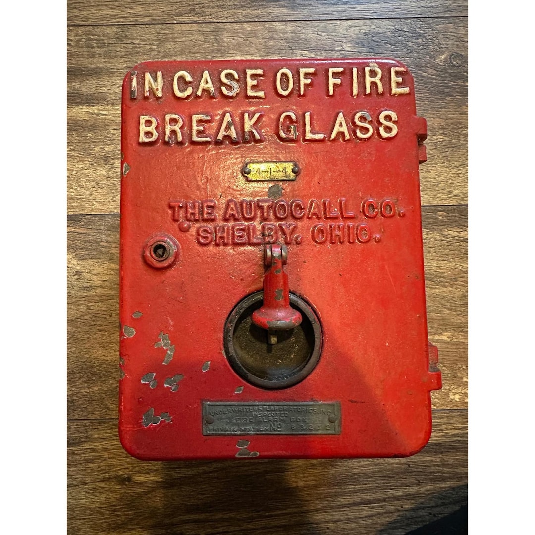 The Autocall Co. Shelby Ohio Fire Alarm Box Vintage Red Metal as Is - Etsy