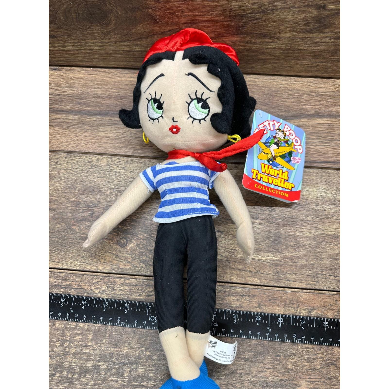 Betty Boop World Traveller Collection Plush Doll Red Beret Striped