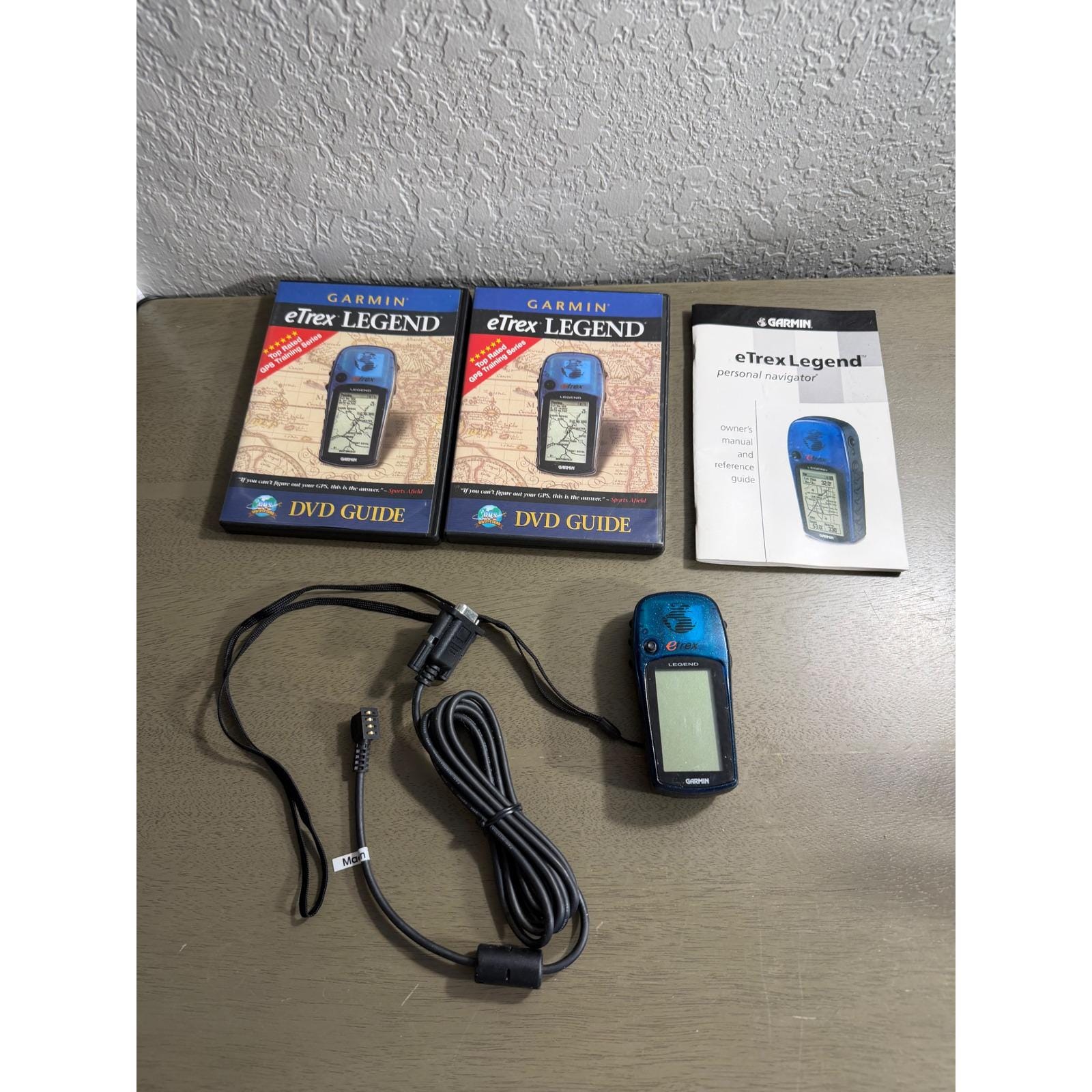 Garmin Etrex Legend Handheld GPS Blue Bundle With Manuals Cables 