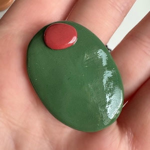 Olive Magnet / handmade Polymer Clay fridge decor / cute miniature food  / gift