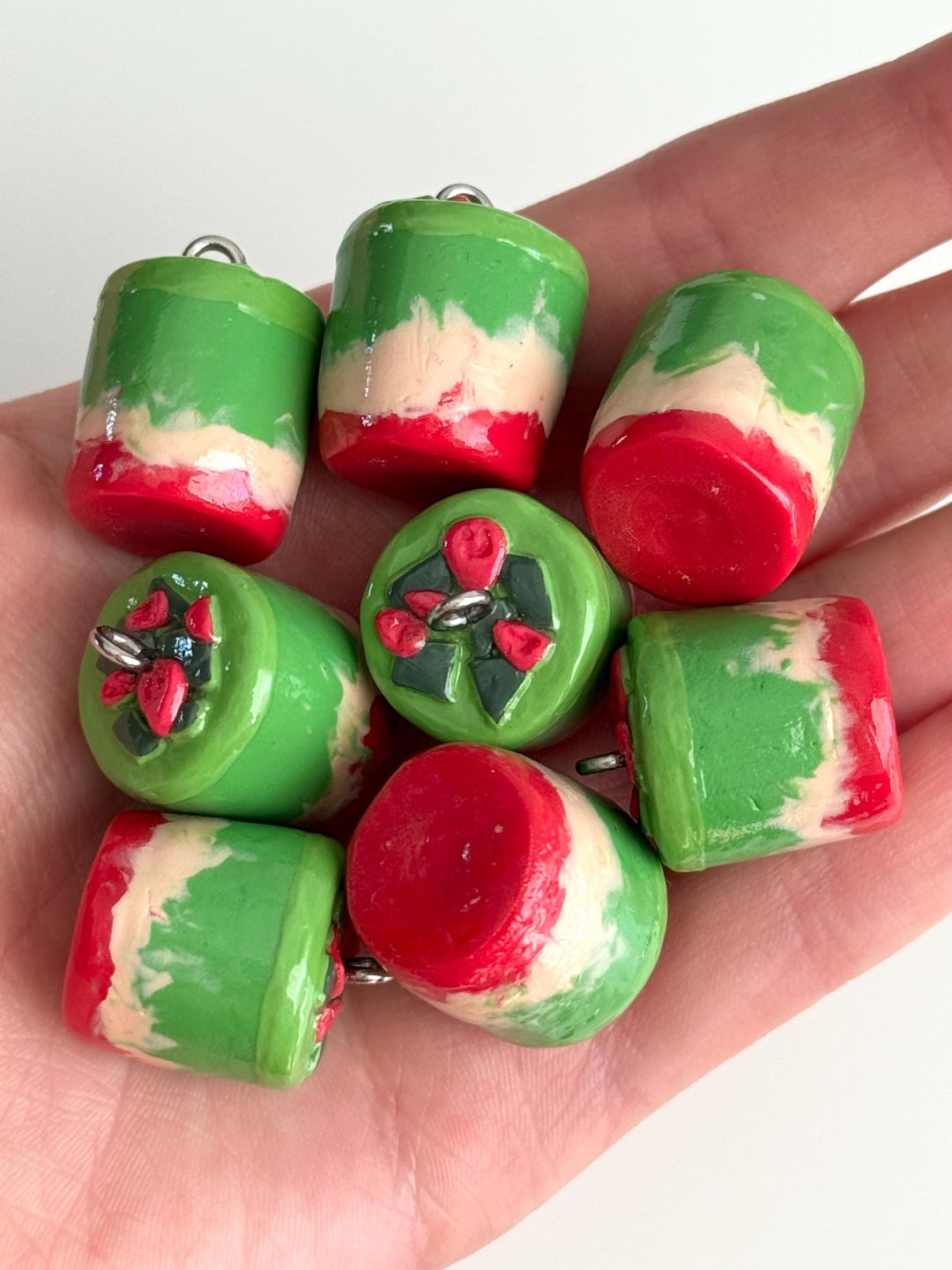 Strawberry Matcha Latte Keychain: Handmade Polymer Clay Charm - Etsy