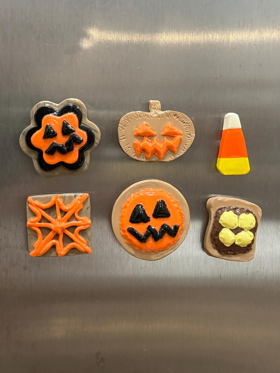 Halloween Fridge Magnet: Polymer Clay Pumpkin Decor - Etsy
