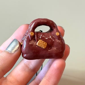 Purse Bag Keychain & Charm / Handmade Polymer Clay gift decor / kawaii clothing bag charm cute miniature accessories